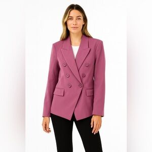 GREY LAB jacket blazer double breasted career business office pink MEDIUM